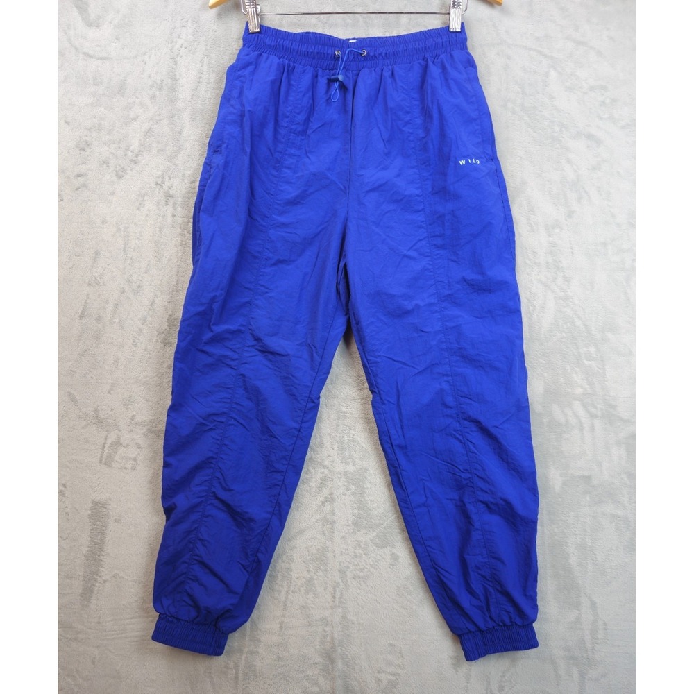 Wilo The Label Blue Nylon Parachute Athletic Jogger Pants Anthropologie Small